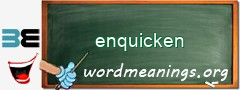 WordMeaning blackboard for enquicken